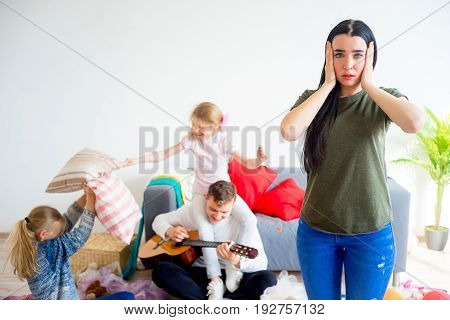 Kids played and created a mess at home
