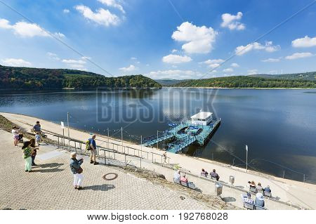 Rursee Harbor Schwammenauel In Germany, Editorial