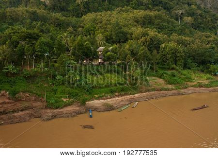 Nam Ou river in Nong Khiaw village, northern Laos