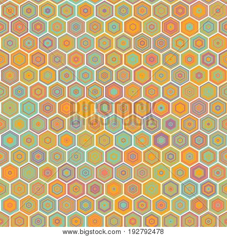 Abstract colorful Honeycomb Seamless Pattern, Vector illustration geometric background