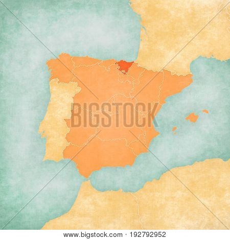 Map Of Iberian Peninsula - Basque Country