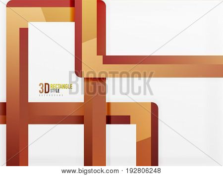 Rectangle tube elements, 3d background