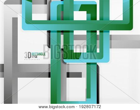 Rectangle tube elements, 3d background