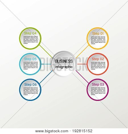 Vector Circle Infographic. Business Diagrams, Presentations And Charts. Background.