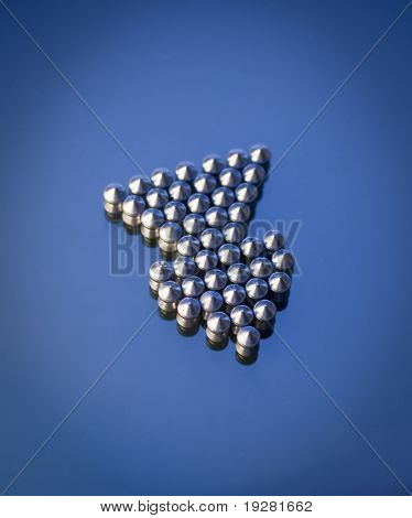 Airgun bly pellets på blå