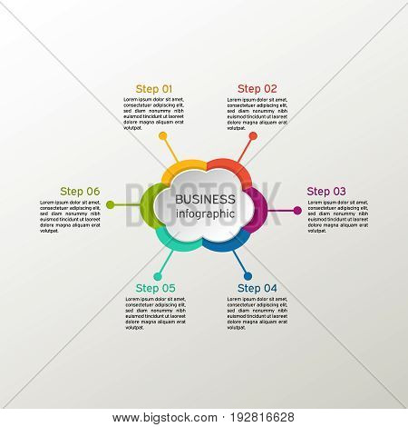 Vector infographic. Cloud. Business diagrams presentations and charts