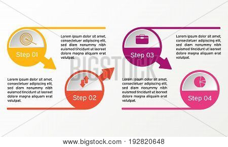 Vector Circle Infographic. Business Diagrams, Presentations And Charts. Background