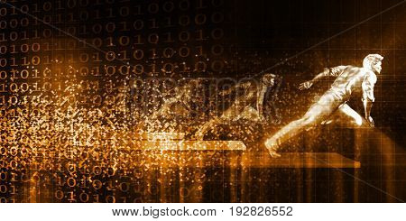 Sales Strategy and Team Target KPI Art 3D Illustration Render