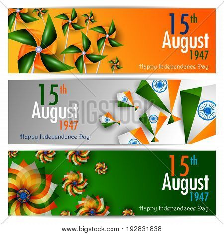 easy to edit vector illustration of Ashoka Chakra on Happy Independence Day of India background