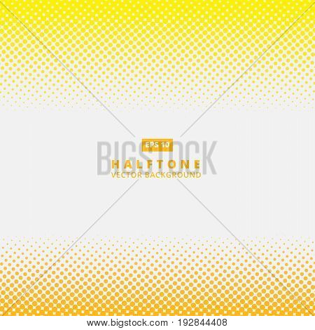 Abstract yellow dotted line vector halftone effect background with copy space