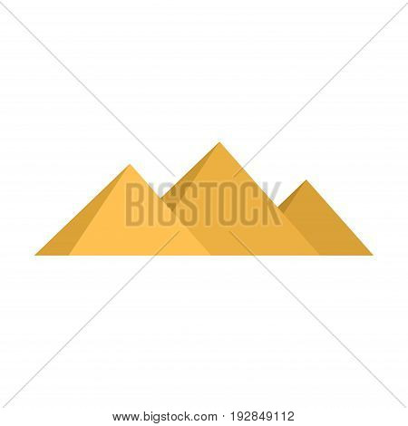 Egypt pyramids Giza isolated on white background. Vector illustration