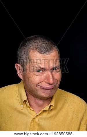 Male Portrait With Grotesque Emotions