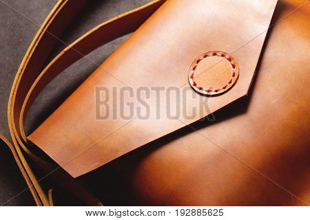 Brown handcrafted woman bag leather handmade bag