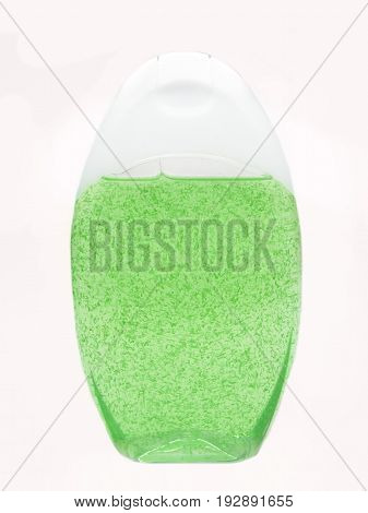 bottles of shampoo and shower gel cosmetic