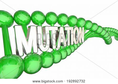 Mutation Genes DNA Genetic Change 3d Illustration