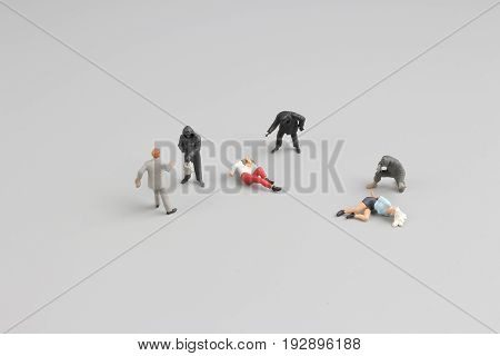 Group Of Mini Ature Robber  Are Working