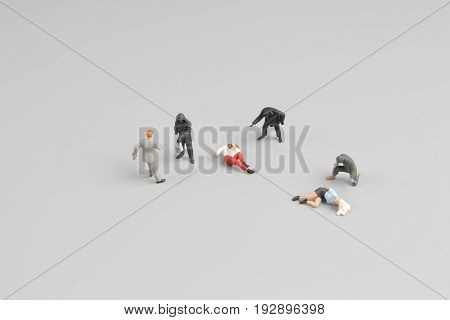 Group Of Mini Ature Robber  Are Working