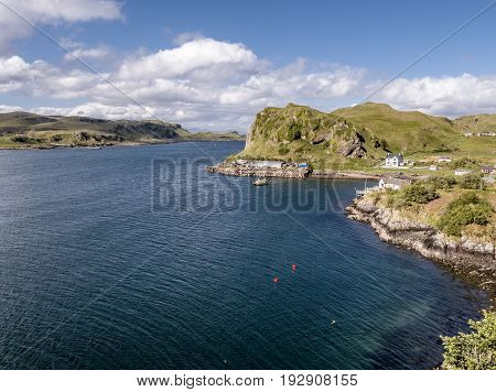 Aerial view of the coast between Gallanach and Oban, Argyll, Scotland