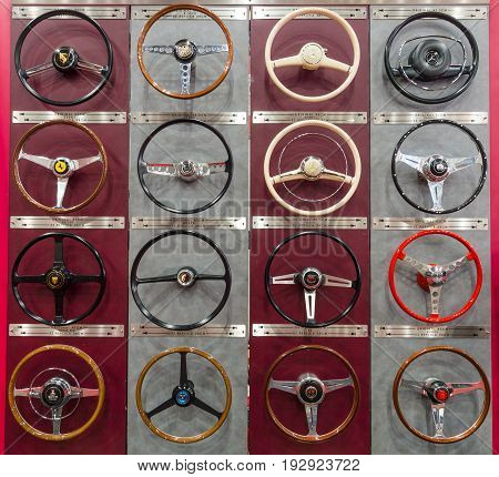 MAASTRICHT NETHERLANDS - JANUARY 14 2016: Exhibition stand of company EZ Power Steering. International Exhibition InterClassics & Topmobiel 2016