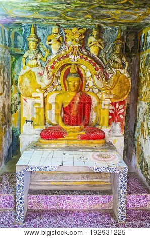 Interior Of Vijayantha Prasada Shrine Of Gadaladeniya Vihara