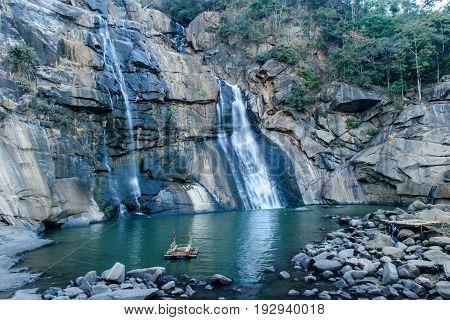 The Hundru Falls is a waterfall located in Ranchi district in the Indian state of Jharkhand. It is the 34th highest waterfall in India