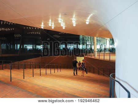 Elbphilharmonie Concert Hall Plaza In Hamburg