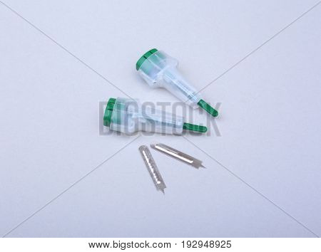 scarifier for take blood probe. Selective focus