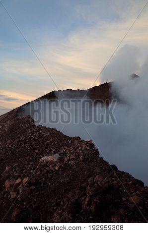 Volcan Telica Near Leon In Nicaragua, An Active Volcano