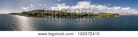 Aerial view of the Island Kerrera, Oban, Argyll, Scotland