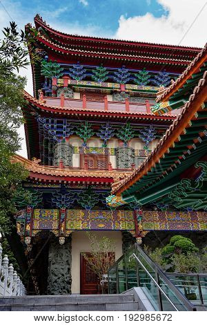 A glimpse of Ngong Ping temple, Lantau island, Hong Kong