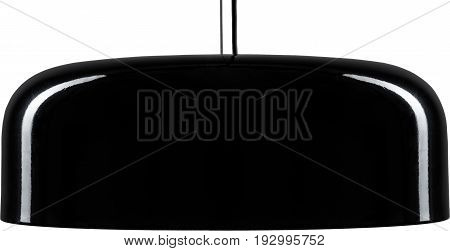 Black glossy hanging Lamp. lamp isolated on white