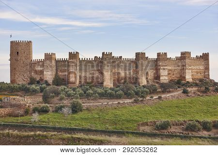 Medieval Castle Of Burgalimar. Banos De La Encina, Jaen, Spain