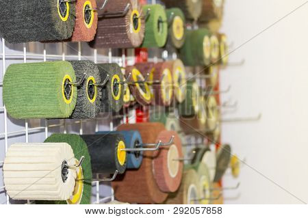 Close Up Many Kind And Shape Of High Quality Polishing Tool For Industrial Work