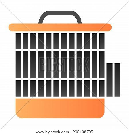 Cage For Humsters Flat Icon. Animal Cage Color Icons In Trendy Flat Style. Pet Accessory Gradient St