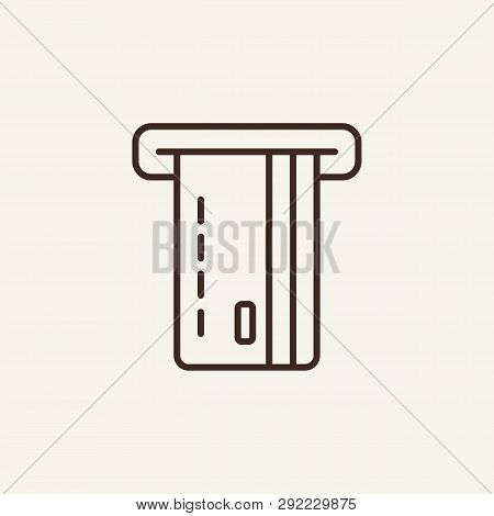 Card Reader Line Icon. Nfs, Banking, Money. Finances Concept. Can Be Used For Topics Like Payment, S
