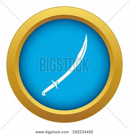 Cutlass Icon Blue Vector Isolated On White Background For Any Design