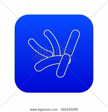 Bacilli Icon Blue Vector Isolated On White Background
