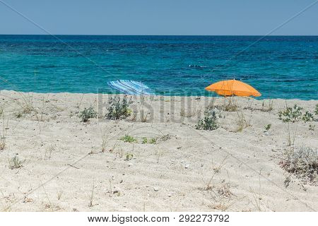 Famous Beach At Possidi Cape, Kassandra Peninsula, Chalkidiki, Central Macedonia, Greece
