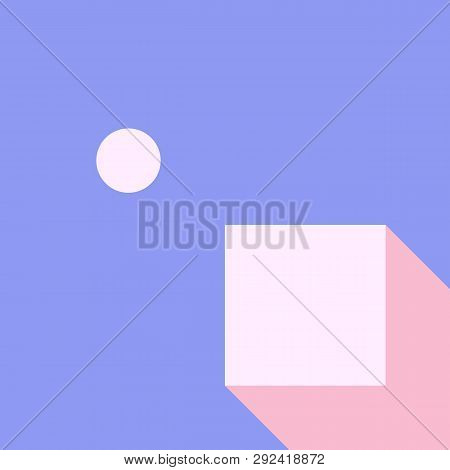 Vector Geometric Background In Material Design Style. Universal Simple Minimalistic Colorful Pattern