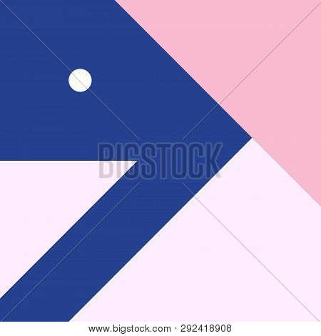 Vector Geometric Background In Material Design Style. Universal Simple Minimalistic Colorful Pattern