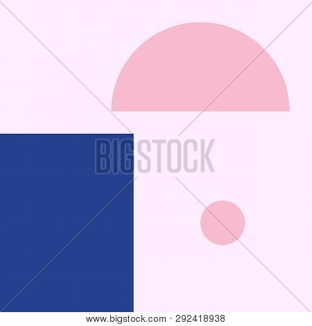Vector Geometric Background In Material Design Style. Universal Simple Minimalistic Colorful Pattern