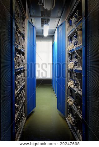 Kommunikation og internet netværk serverrum