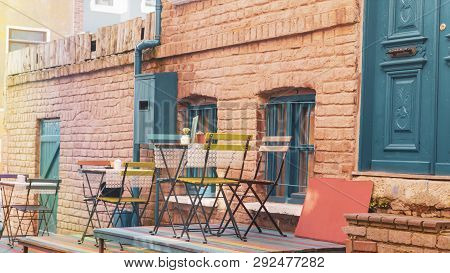 Colorful Houses In Balat District Of Fatih, Istanbul.