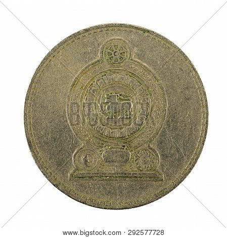 2 Sri Lankan Rupee Coin (1984) Reverse Isolated On White Background