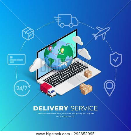 Shopping Online On Website Or Mobile Application. 3d Vector Isometric Digital Concept Marketing Illu