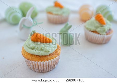 Carrot Hazelnut Muffins With Marzipan Carrots For Easter
