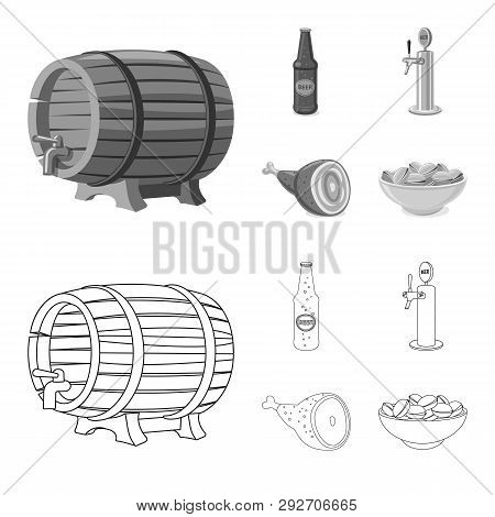 Vector Illustration Of Pub And Bar Icon. Set Of Pub And Interior Stock Symbol For Web.