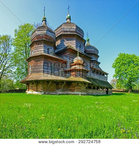 Ancient Wooden St. George's Church In Drohobych, Ukraine