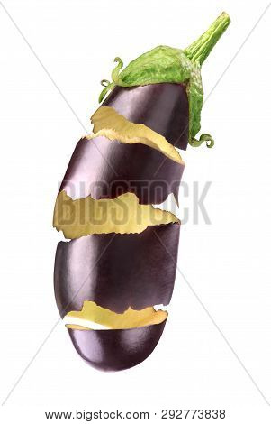 Beautiful Eggplant Isolated On A White Background