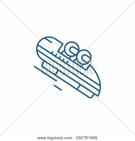 Luge Line Icon Concept. Luge Flat  Vector Symbol, Sign, Outline Illustration.